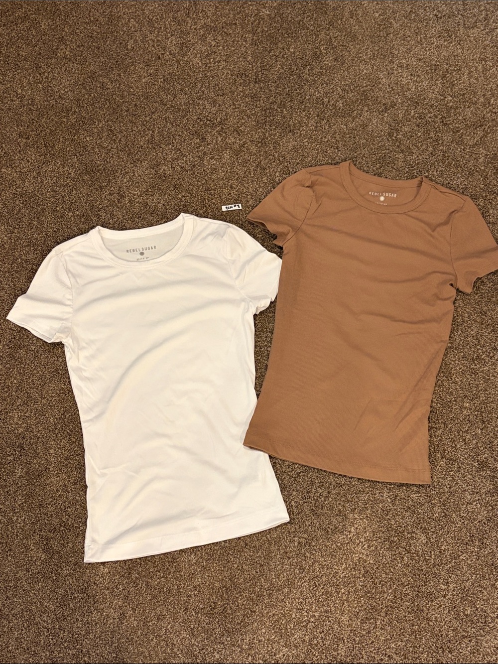 Rebel Sugar Kids Short Sleeve Tee in White & Brown